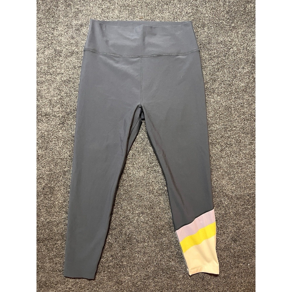 Peloton Cadent Colorblock Leggings Size XL Gray Crop 24"
